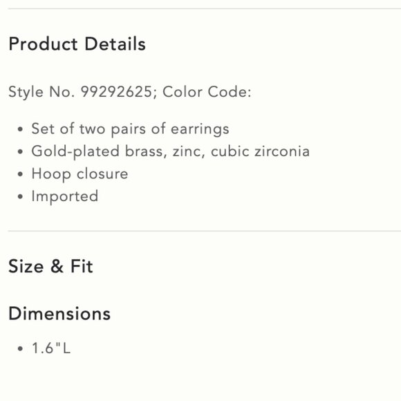 Anthropologie gold huggie charm earrings NWT - Picture 7 of 7